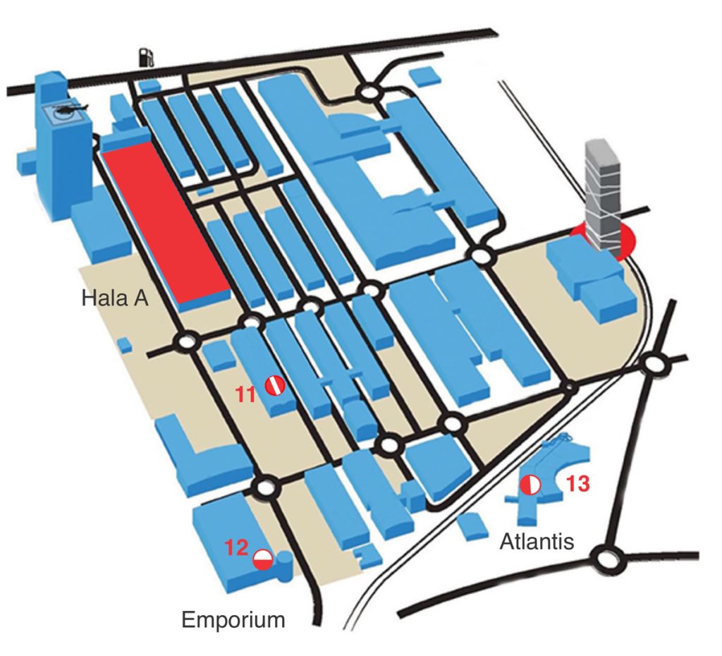 Pozicija hale A BTC Ljubljana